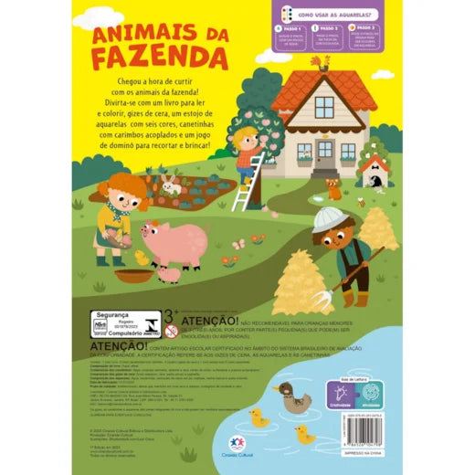 Cc Animais da Fazenda - Ler , Colorir e Brincar