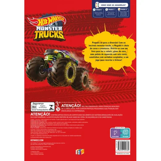 HOT WHEELS - LER, COLORIR E BRINCAR - (C)