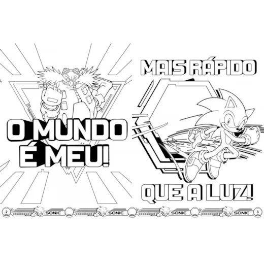 SONIC - LER, COLORIR E BRINCAR - (C)