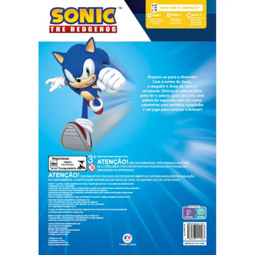 SONIC - LER, COLORIR E BRINCAR - (C)