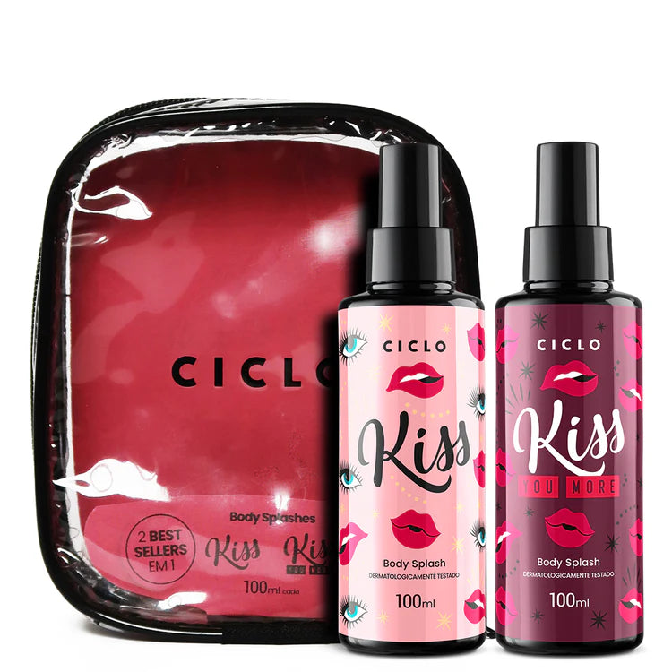 Estojo Body Splash Kiss + B Splash KYM 100 Ml