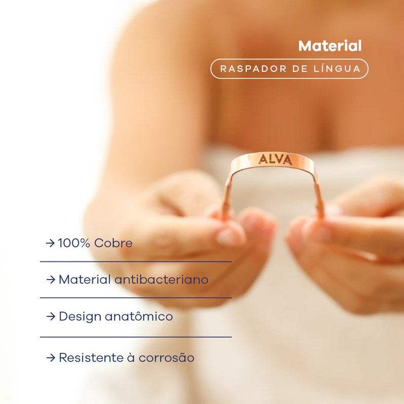 Alva Raspador de Lingua - Cobre Adulto