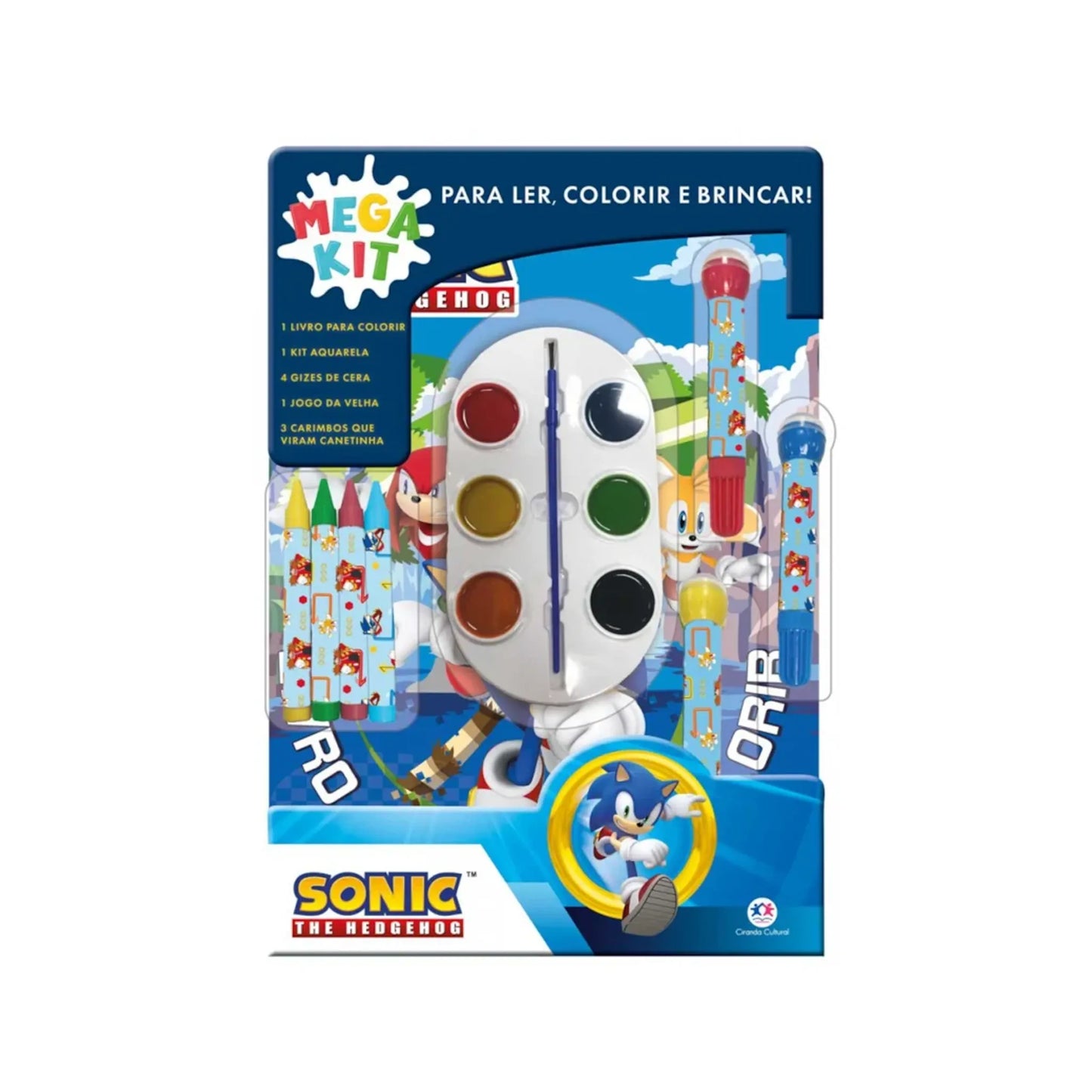 SONIC - LER, COLORIR E BRINCAR - (C)