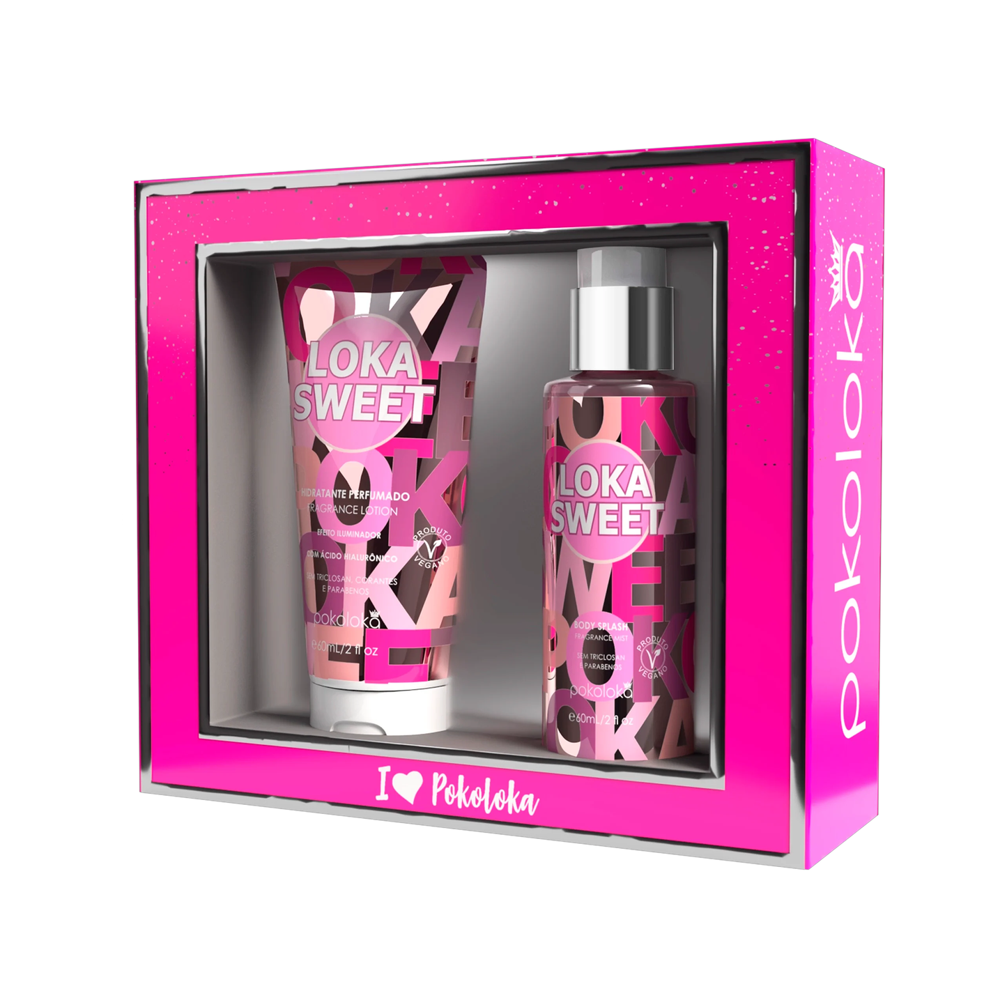 Pokoloka Kit Sweet Pop Pokoteen - Hidratante 60ML + Body Splash 60ML Feminino