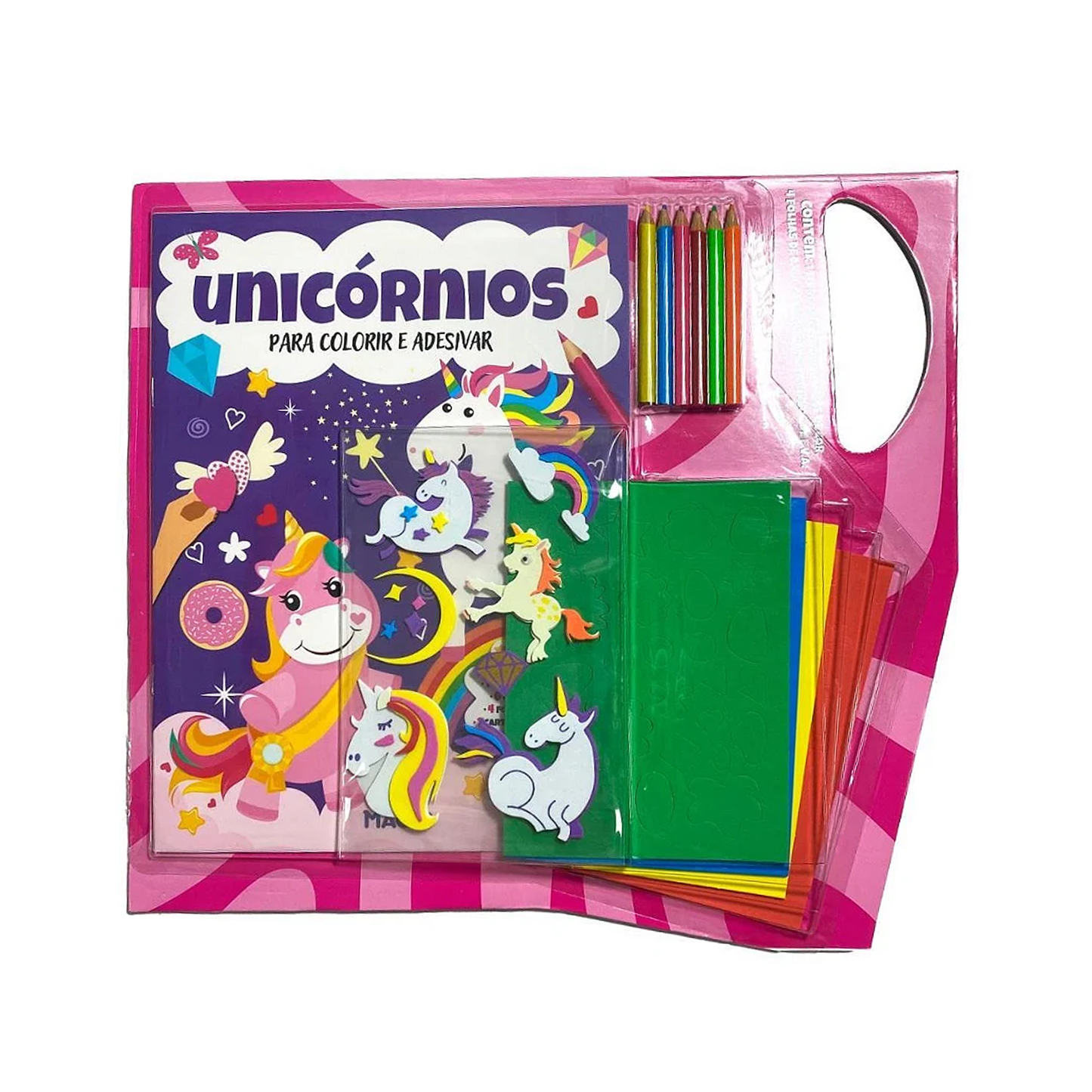 Magic Unicórnios - Lápis de Cor com Adesivos