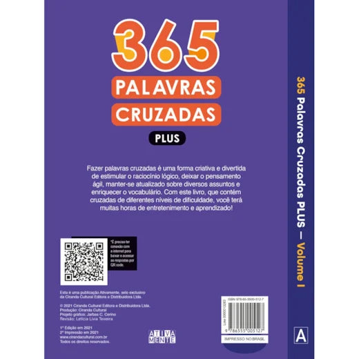 Cce 365 Palavras Cruzadas Plus - Volume I
