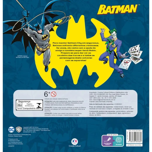 Cc Batman - Cores de Super Heroi - Aquarela