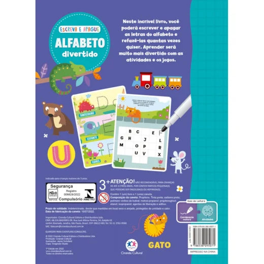 Cc Alfabeto Divertido Escreva e Apague