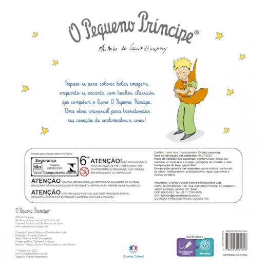 Cc o Pequeno Principe - Cores e Amizade - Aquarela