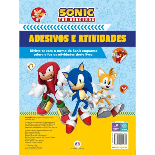 Cc Sonic - Adesivos e Atividades