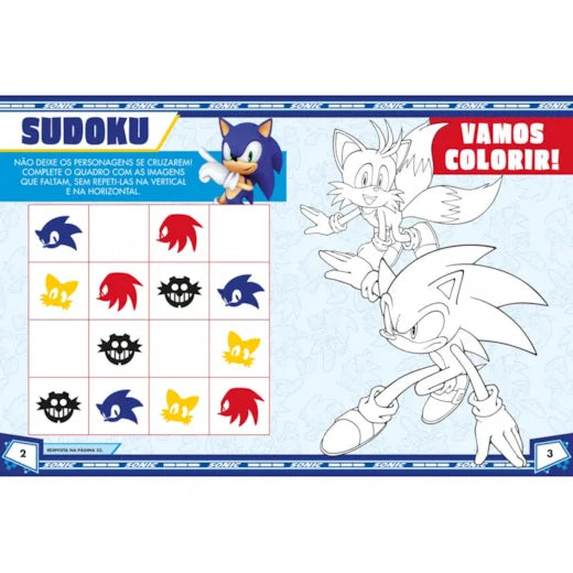Cc Sonic - Adesivos e Atividades