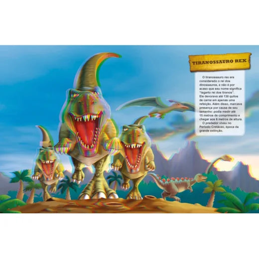 Cc Dinossauros com Oculos 3D
