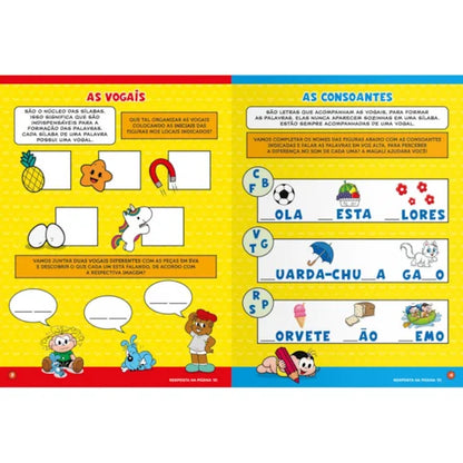 TURMA DA MONICA APRENDENTO O ALFABETO C/ LETRAS - (10)