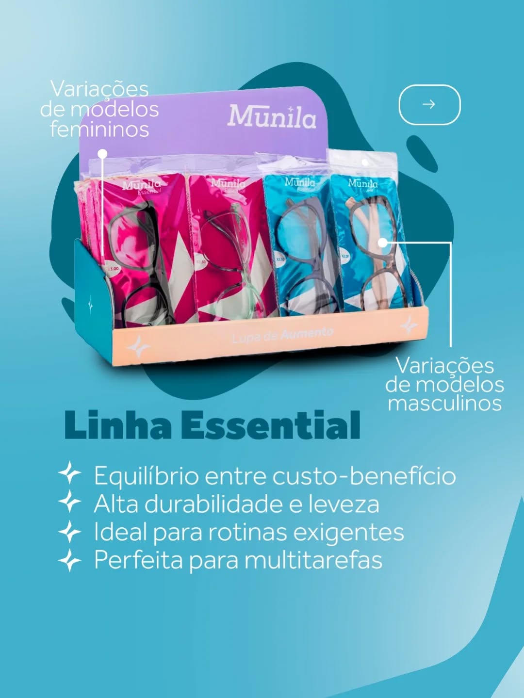 Munila Lupa de Leitura Essential +1,75
