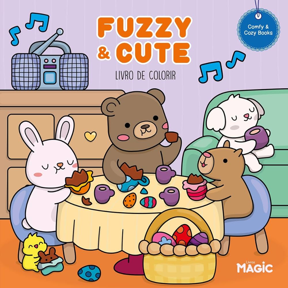 Ciranda Cultural Fuzzy & Cute - Livro de Colorir