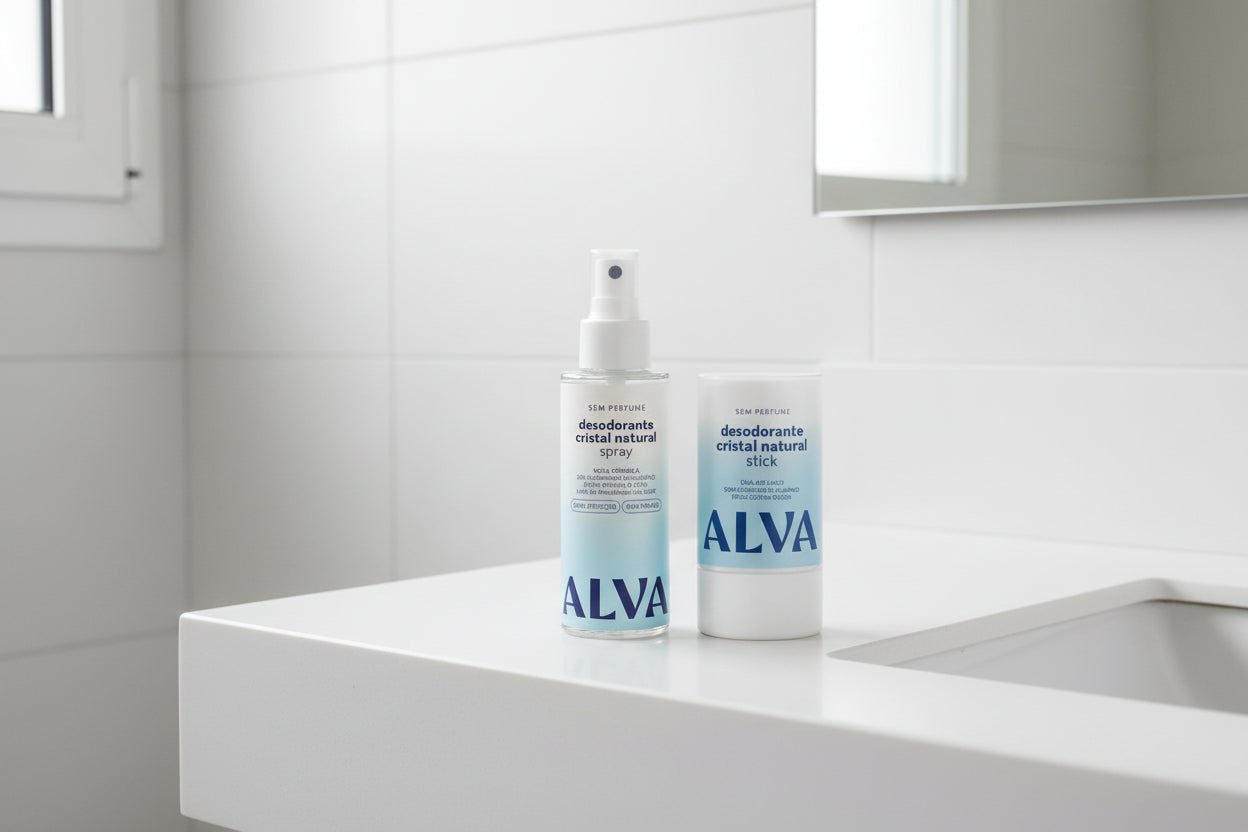 Alva Desodorante Natural - Kit Cristal 120G e Spray 120ML