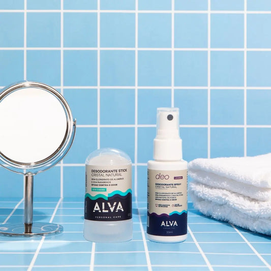 Alva Desodorante Natural - Kit Cristal 60G e Spray 30ML
