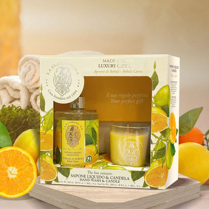La Florentina Kit Bell Relax Boboli Citrus Sabonete Liquido 500ML + Vela 160G