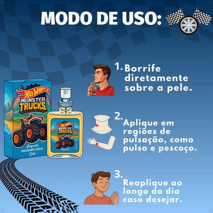 Jequiti Hot Wheels Monster Trucks Masculino 25 ML