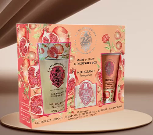 La Florentina Kit Big Ritual Romã Creme de Mãos 75ML + Sabonete 106g + Gel de Banho 200ML