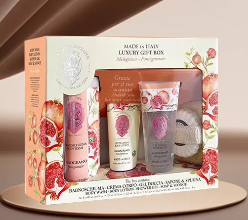 La Florentina Kit Spa Romã Espuma de Banho 500ML + Sabonete 115g + Loção Corporal 200ML + Gel de Banho 250ML