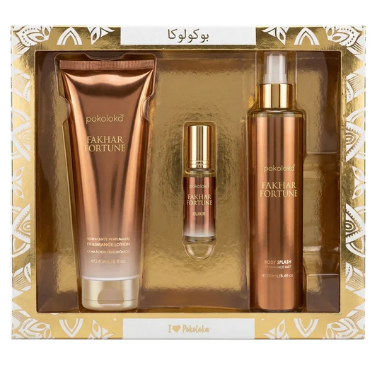 Kit Pokoloka Luxury Elixir Fakhar Fortune (240 Ml + 250 Ml + 15 Ml )