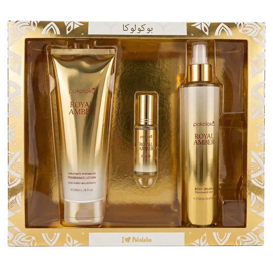 Kit Pokoloka Luxury Elixir Royal Amber ( 240 Ml + 250 Ml + 15 Ml)