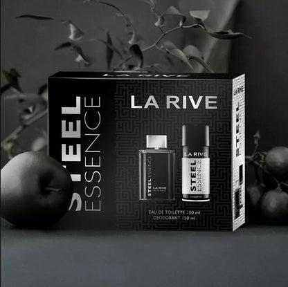 La Rive Steel Essence 100ML + Desodorante 150ML - Kit Masculino