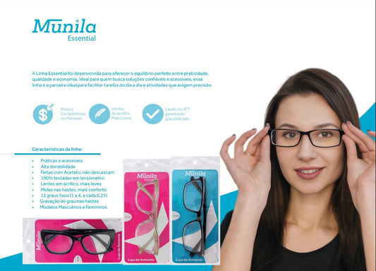 Munila Lupa de Leitura Essential +3,00