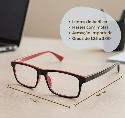 Munila Lupa de Leitura Basic Vermelha Masculina +2,75
