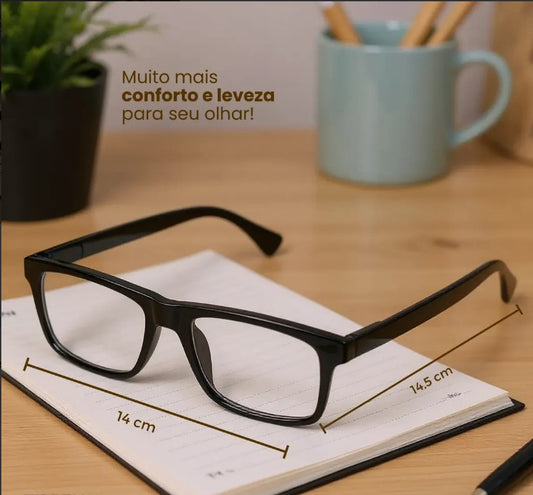 Munila Lupa de Leitura Basic Preta Masculina +1,25