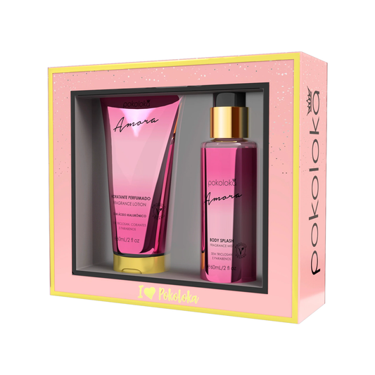 Pokoloka Kit Amora Pokosecret - Hidratante 60ML + Body Splash 60ML Feminino