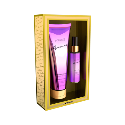 Pokoloka Kit Amore Gold - Hidratante 240ML + Body Splash 60ML Feminino