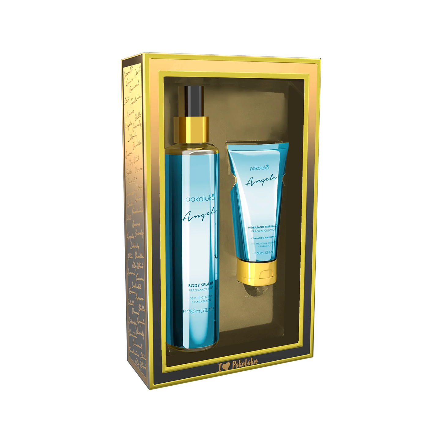 Pokoloka Kit Angels Lokablack - Hidratante 60ML + Body Splash 250ML Feminino