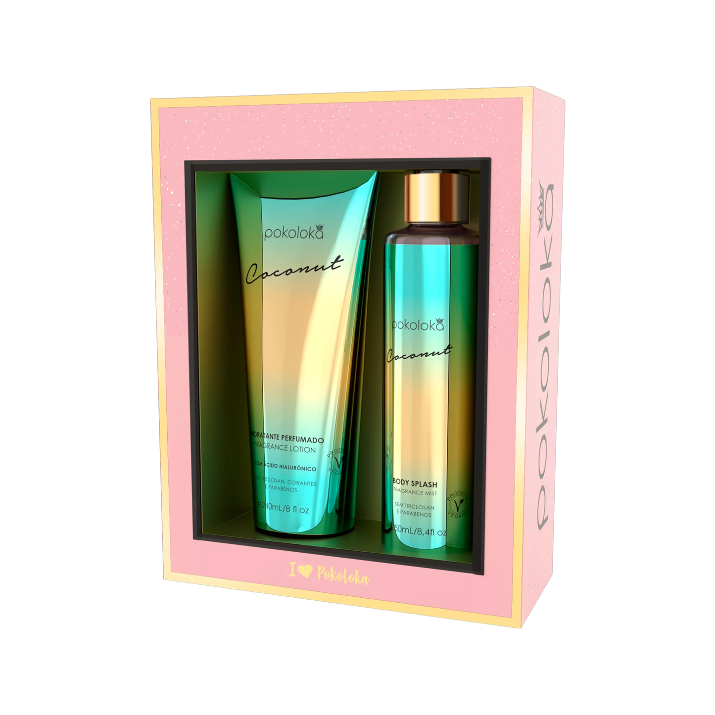 Pokoloka Kit Coconut Pokosecret - Hidratante 240ML + Body Splash 250ML Feminino