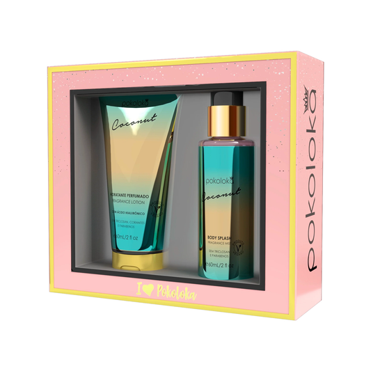 Pokoloka Kit Coconut Pokosecret - Hidratante 60ML + Body Splash 60ML Feminino