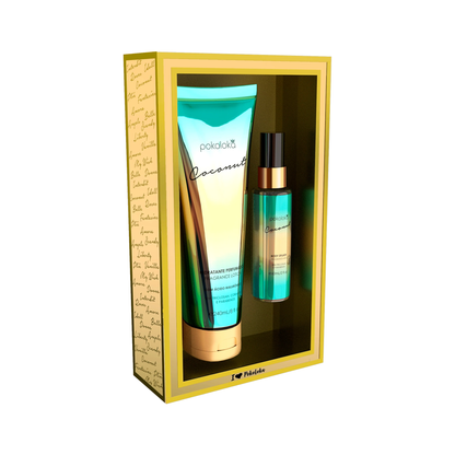 Pokoloka Kit Coconut Gold - Hidratante 240ML + Body Splash 60ML Feminino