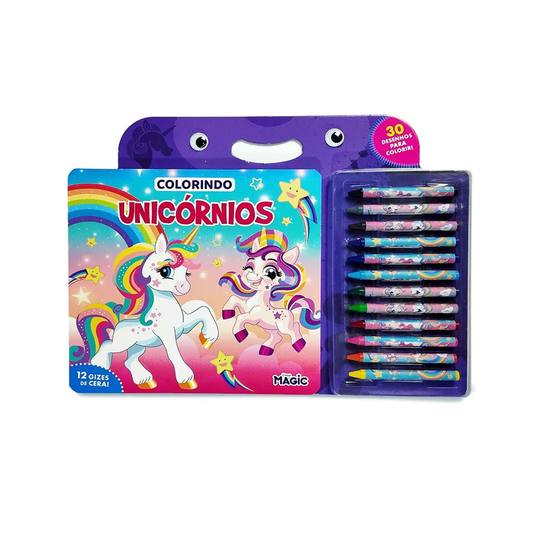 Magic Colorindo Unicórnios - com Giz de Cera