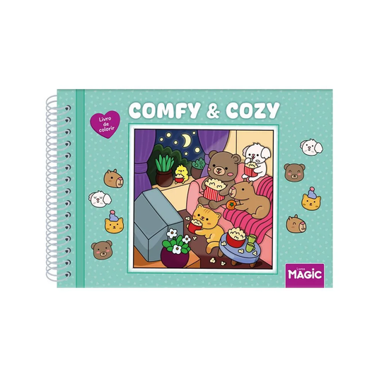 Magic Comfy and Cozy Green - Livro de Colorir