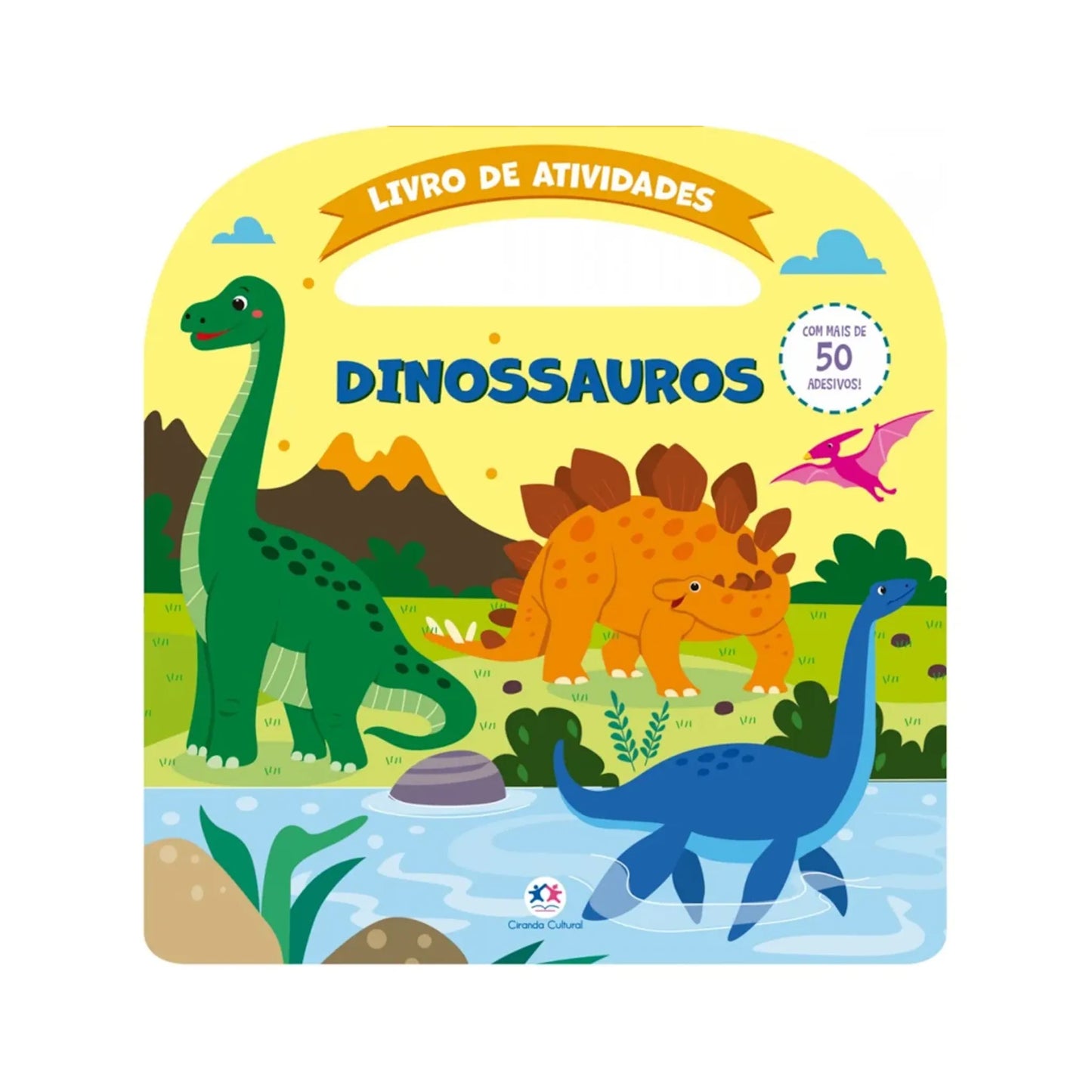 DINOSSAUROS COM ADESIVOS E ATIVIDADES