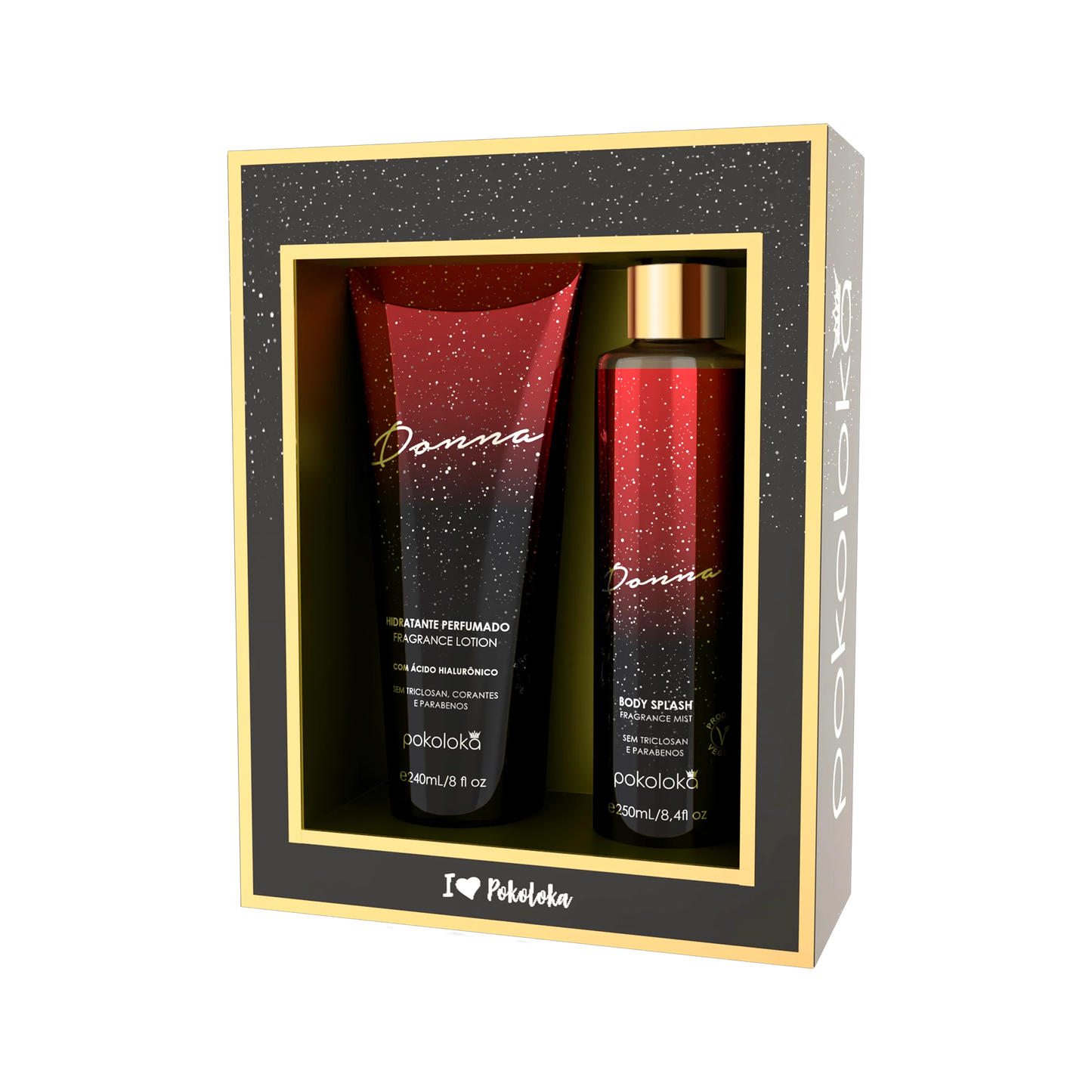 Pokoloka Kit Donna Pokochic - Hidratante 240ML + Body Splash 250ML Feminino