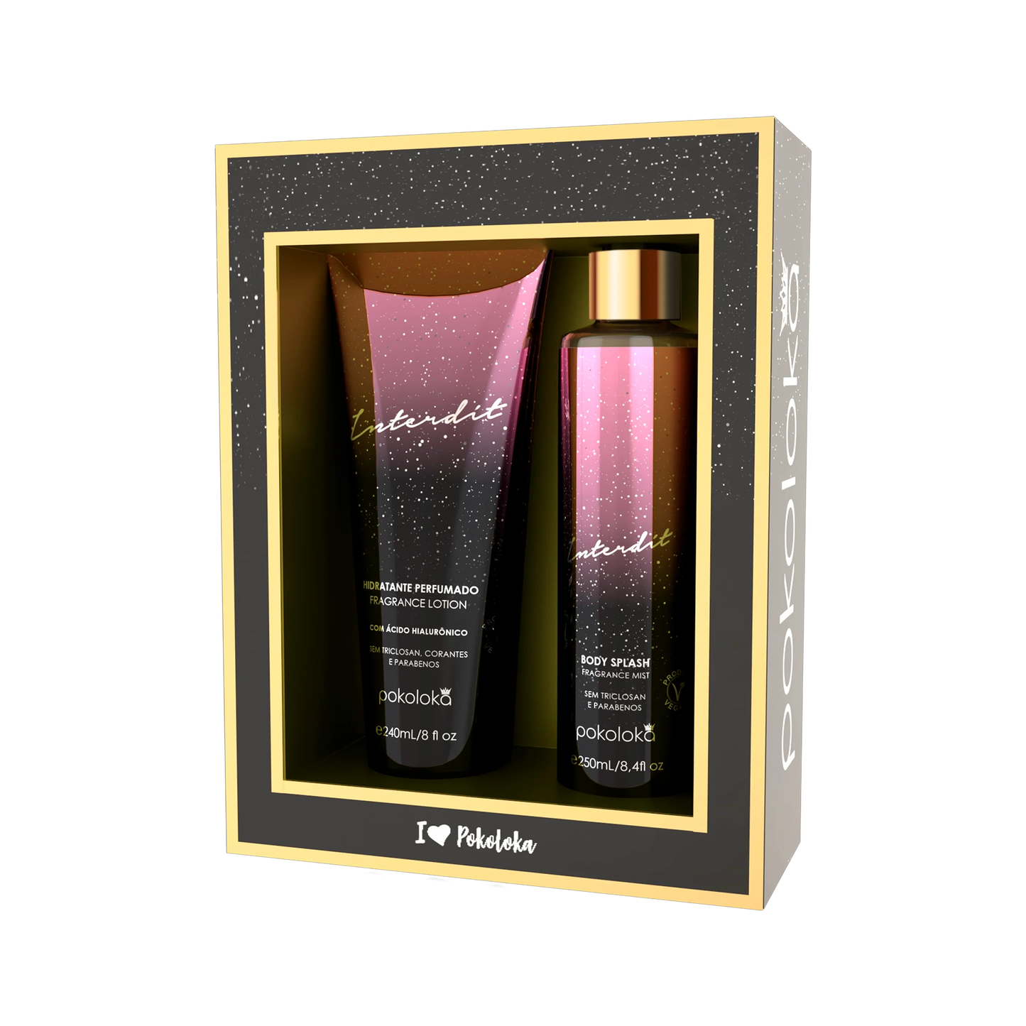 Pokoloka Kit  Interdit  Pokochic - Hidratante 240ML + Body Splash 250ML Feminino