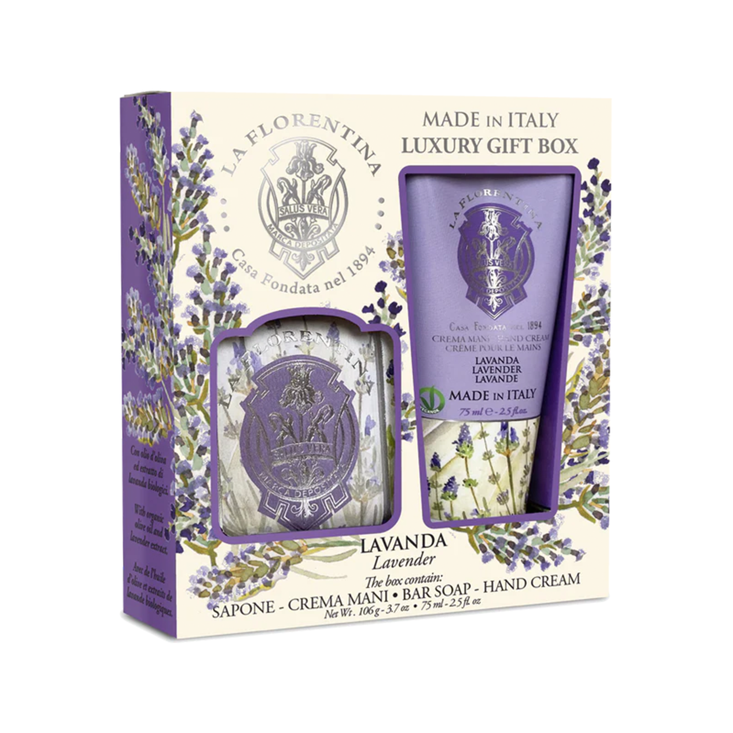 La Florentina Kit Small Lavanda Creme de Mãos 75ML + Sabonete 106g