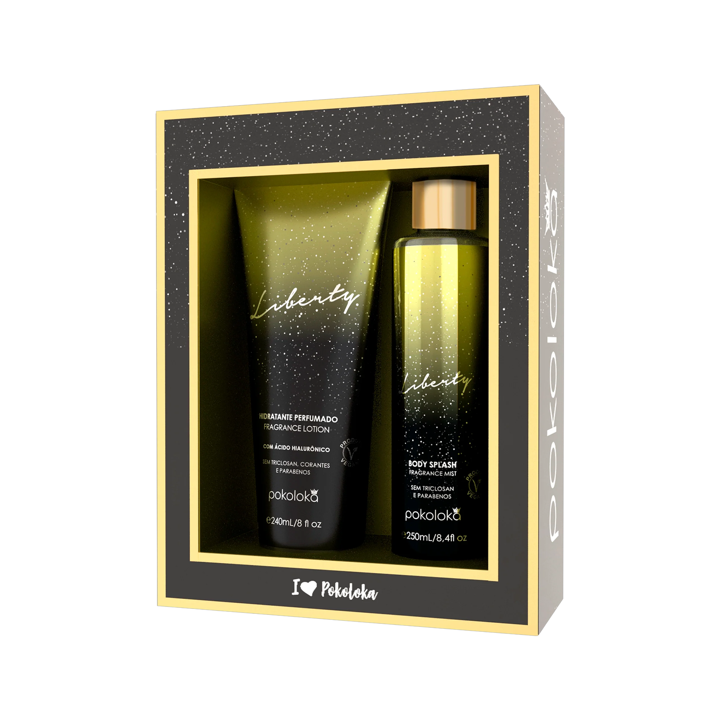 Pokoloka Kit Liberty Pokochic - Hidratante 240ML + Body Splash 250ML Feminino