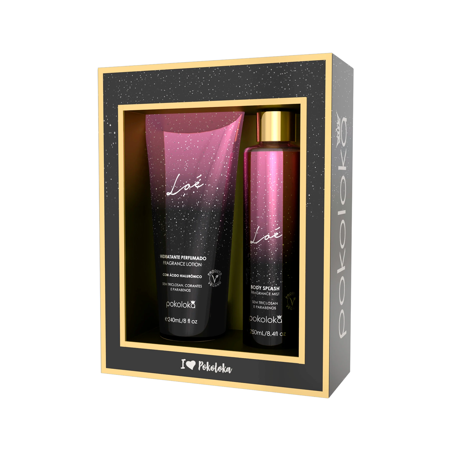Pokoloka Kit Loé Pokochic - Hidratante 240ML + Body Splash 250ML Feminino