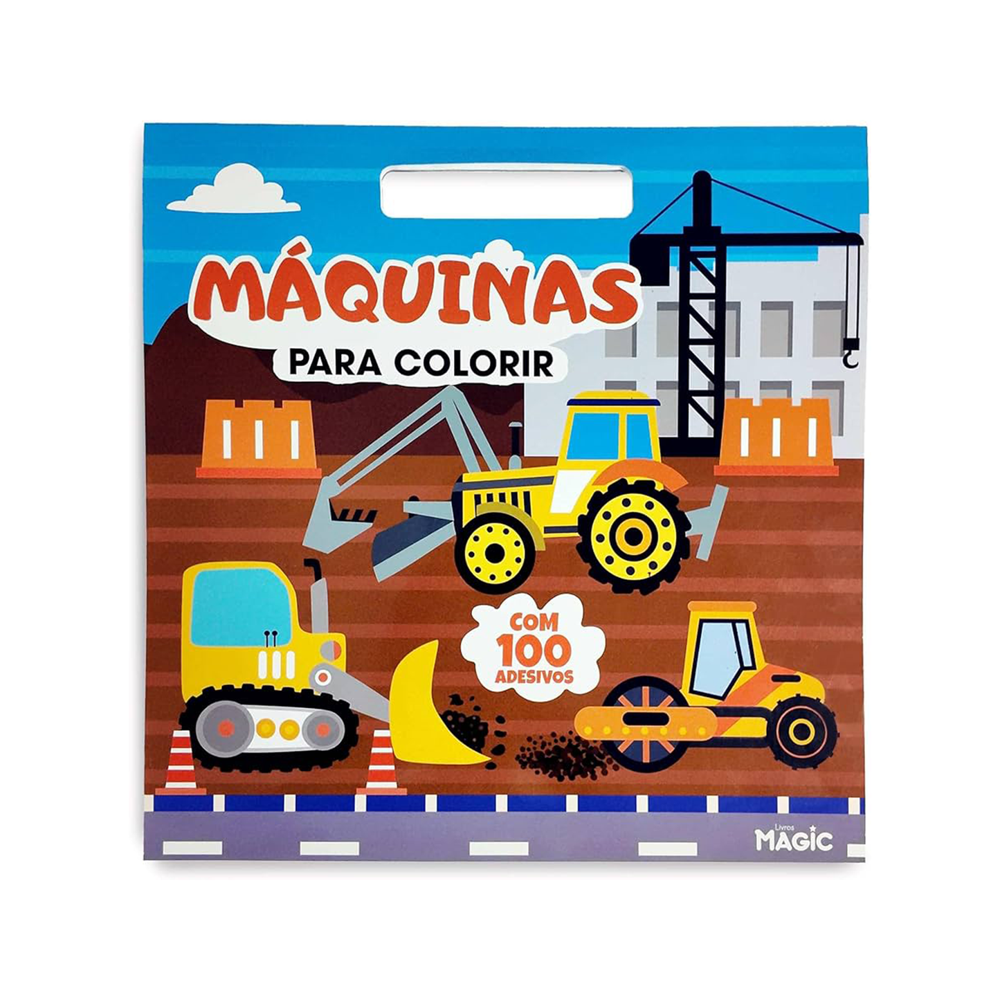 Magic Máquinas para Colorir - com 100 Adesivos