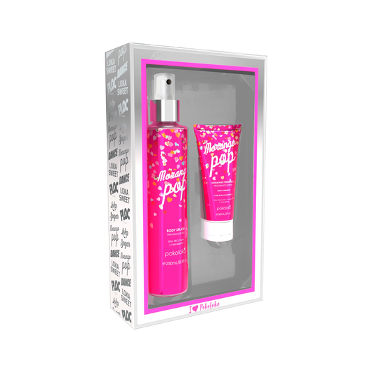 Pokoloka Kit Morango Pop Lokawhite - Hidratante 60ML + Body Splash 250ML Feminino