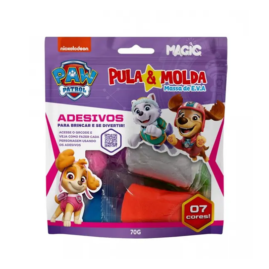 Magic Massa Pula e Molda 7 Cores Sortidas - 70 G Patrulha Canina Meninas