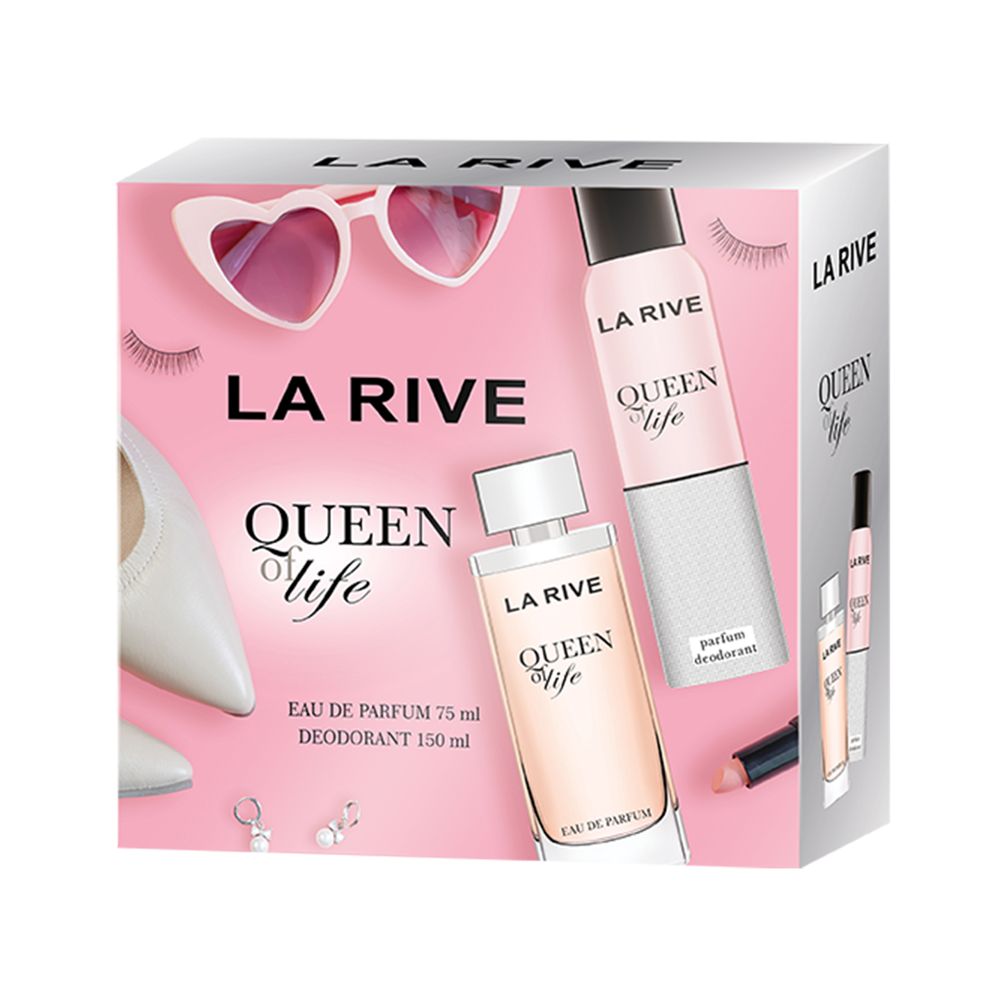 La Rive Queen of Life 75ML + Desodorante 150ML - Kit Feminino