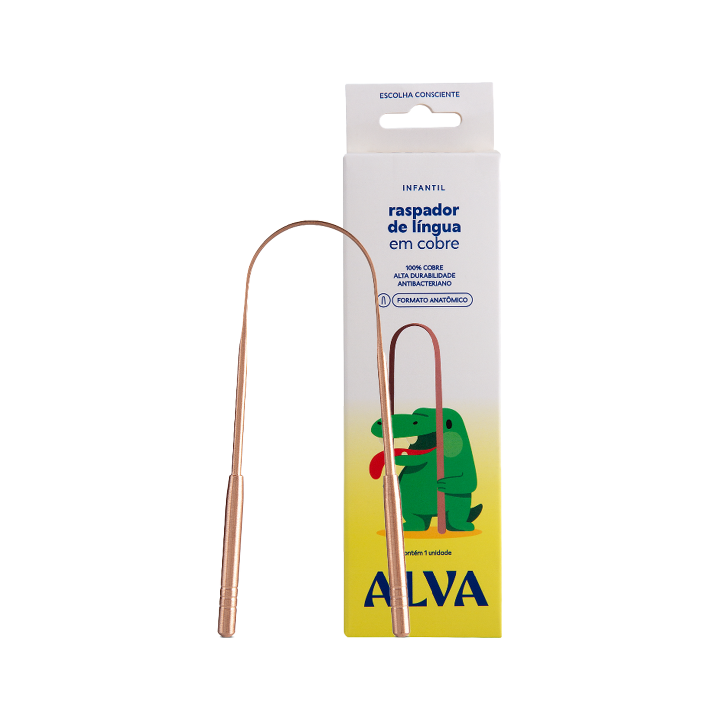 Alva Raspador de Lingua - Cobre Infantil